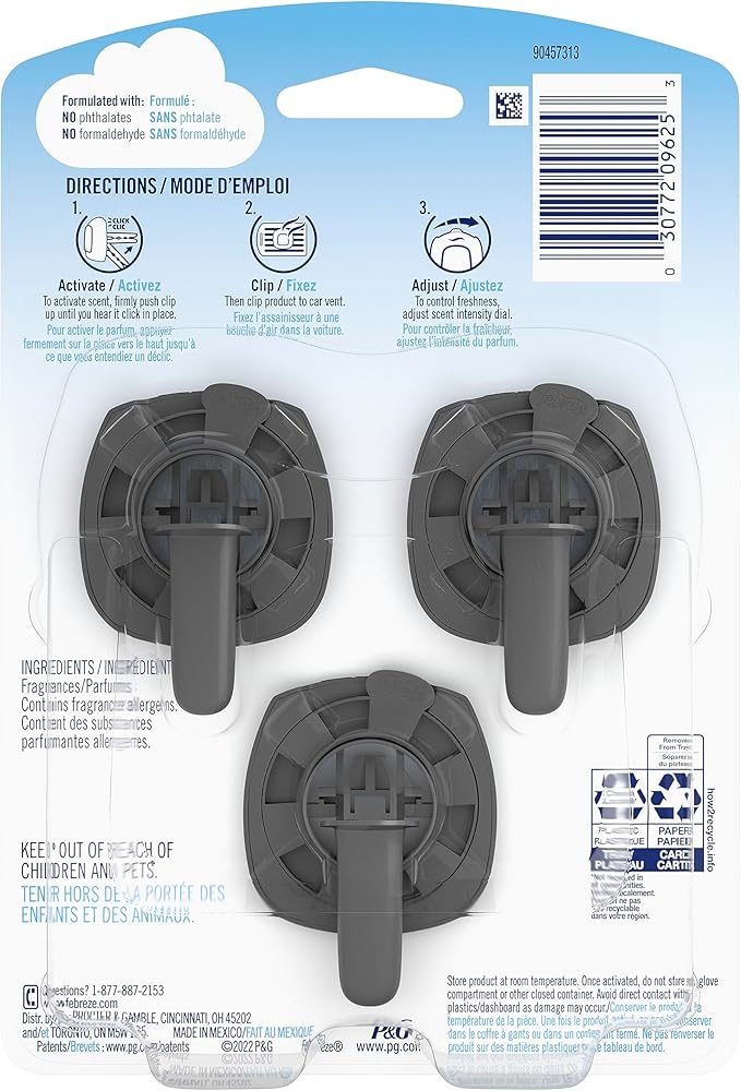 Febreze Car Vent Clip Air Freshener, Gain Island Fresh - Image 2