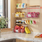 3 Pack Hanging Fruit Basket for Kitchen - Image 7