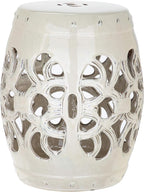 Safavieh Imperial Vine Ceramic Decorative Garden Stool, Cream by SAFAVIEH