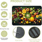Kitchen Mat Fruits Vegetables Dish Drying Mat 16"x24" Bsorbent Coffee Maker Mat - Image 4