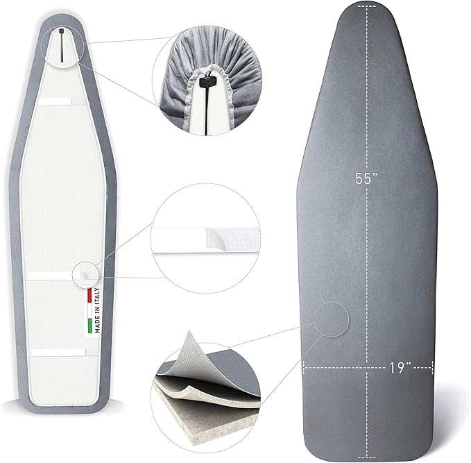 TIVIT Ironing Board Cover 19 x 55” – Made in Italy, Alumitek PRO Heat-Reflective - Image 9