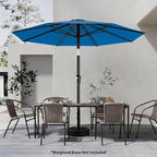 AreShark 9 FT Patio Umbrella for Outdoor, Outdoor Table Umbrella with Push Button Tilt and Crank, Outdoor Patio Umbrellas with 8 Sturdy Ribs for Market, Garden, Pool (Royal Blue) - Image 6