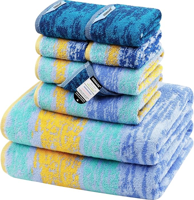 SEMAXE Bath Towel Set of 8 Include 2 Bath Towels, 2 Hand Towels, 4 Washcloths by SEMAXE