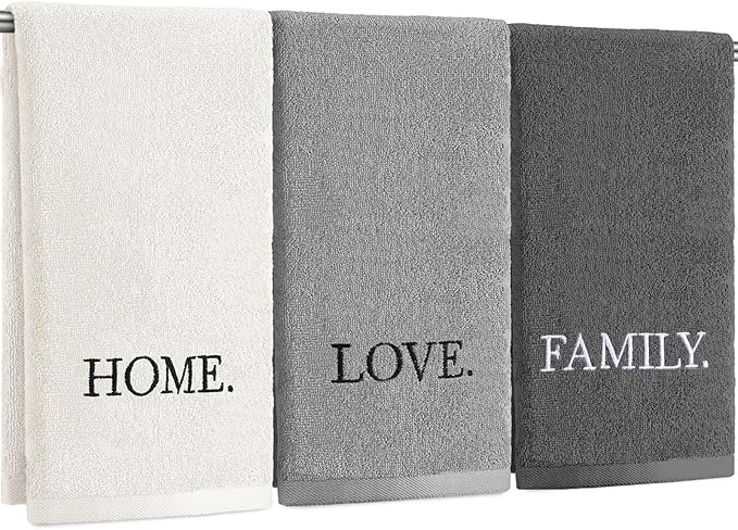 3 Pcs Farmhouse Decorative Hand Towels by FuWeave