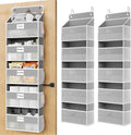 Over The Door Organizer Hanging, 2 Pack 5 Shelf Behind The Doors Storage by Optish