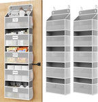 Over The Door Organizer Hanging, 2 Pack 5 Shelf Behind The Doors Storage by Optish