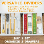 SpaceAid Bamboo Drawer Dividers - Image 6