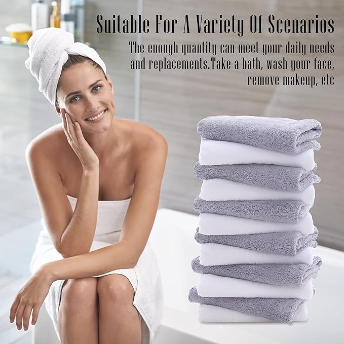 TENSTARS 12 Pack Premium Washcloths Set - Image 7