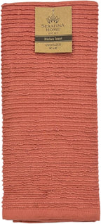 Serafina Home Peach Coral Salmon Kitchen Hand Dish Towels: Oversized 28" x 18" - Image 6