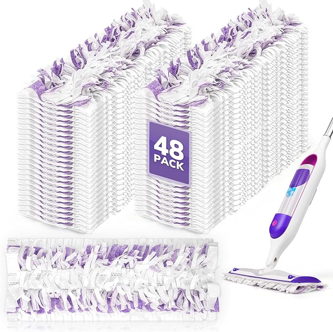 AIR U+ 48 Pack Disposable Power Mop Pads Refills by AIRU