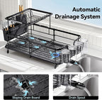 2 Tier Dish Drying Rack, Expandable Two Tier Dish Rack - Image 6