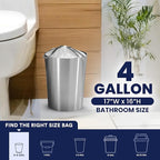 Plasticplace 4 Gallon White Drawstring Trash Bags, – 0.7 Mil Leak-Proof Garbage - Image 3