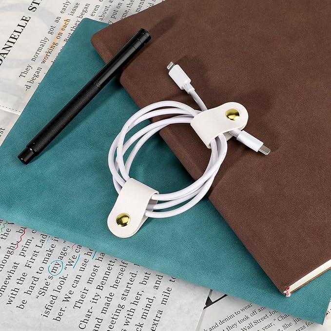 6Pcs Leather Cable Organizer - Image 5