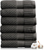 NY Loft 100% Cotton Hand Towel 6 Pack | Super Soft & Absorbent Quick-Dry Hand by NYLoft