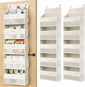 Over The Door Organizer Hanging, 2 Pack 5 Shelf Behind The Doors Storage by Optish