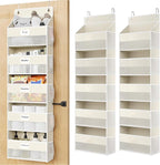 Over The Door Organizer Hanging, 2 Pack 5 Shelf Behind The Doors Storage by Optish
