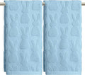 Artoid Mode 2 Pcs Light Blue 3D Rabbit Jacquard Easter Hand Towels by ArtoidMode