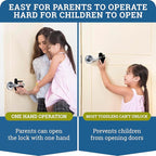 Door Lever Lock Prevents Toddlers from Opening Doors. 3.25" L * 1.5" W * 4.5" H - Image 7