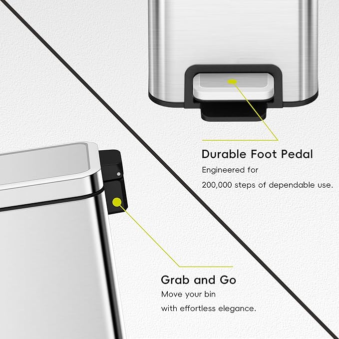 EKO Small Bathroom Trash Can - Image 5