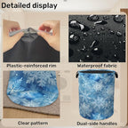 Winter Laundry Basket, Snowflakes Laundry Hamper, Heavy Duty 60L Dirty Clothes - Image 5