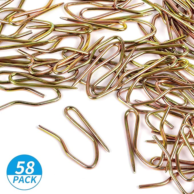 1.2 Inches Curtain Hooks, Sopito 58pcs Metal Drapery Hooks and Pins - Image 7