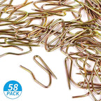 1.2 Inches Curtain Hooks, Sopito 58pcs Metal Drapery Hooks and Pins - Image 7