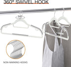 60 Pack Heavy Duty Plastic Hangers, Non Slip Clothes Hangers - Image 5
