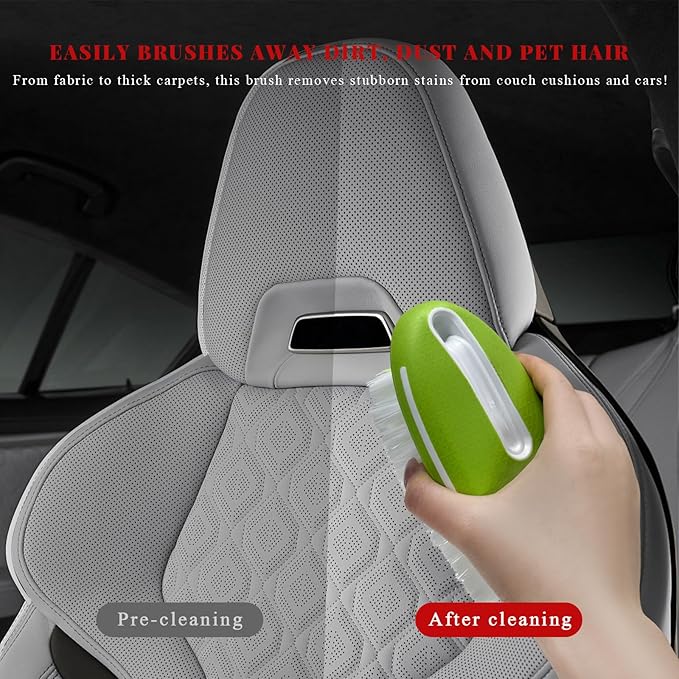 Carpet and Upholstery Cleaning Brush, Stiff Bristle Detailing Scrubber - Image 6