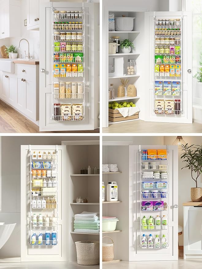 Delamu Over The Door Pantry Organizer, 8-Tier Pantry Door Organizers and Storage - Image 8