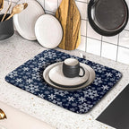 Christmas Dish Drying Mat for Kitchen Counter 18x16 Inch Xmas Snowflake Drying - Image 2