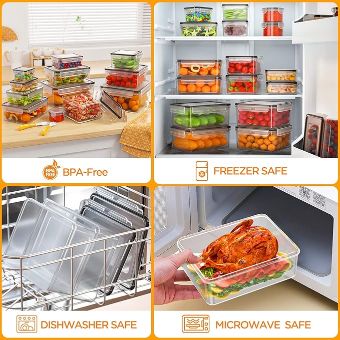52 Piece Airtight Food Storage Containers Set - Image 6