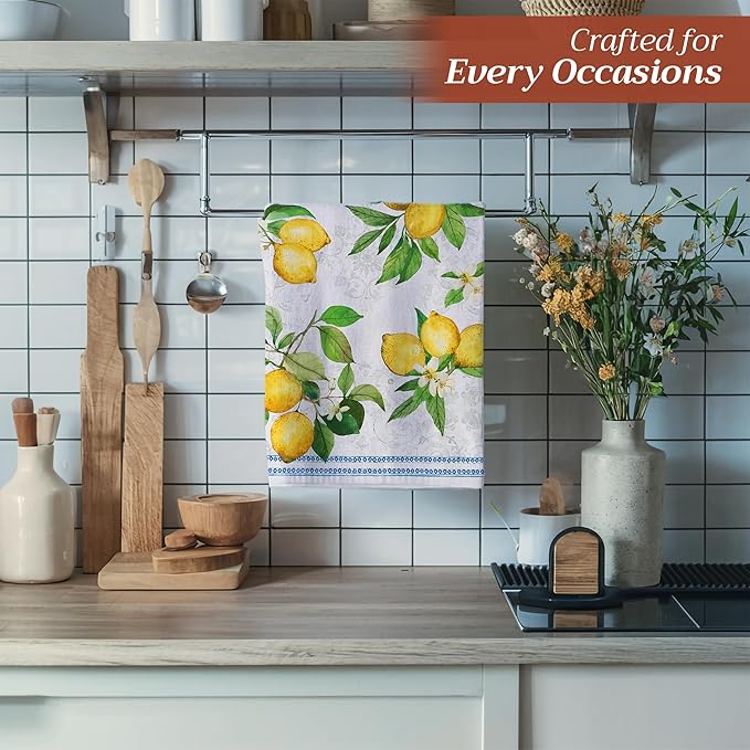 Maison d' Hermine Kitchen Towels Set of 3 100% Cotton 27.50" x 20" Reusable - Image 5