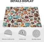 Coffee Cups Dish Drying Mat for Kitchen Counter Decor 18x24 Inch Floral - Image 4