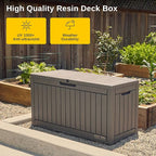 EAST OAK Outdoor Storage Box, 60 Gallon Deck Box Indoor and Outdoor Use, Waterproof Resin Storage Bin for Patio Cushions, Gardening Tools, Lockable, UV Resistant, Grey - Image 3