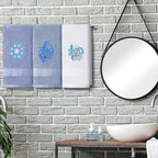 3 Pcs Mandala Hand Towels Mandala Flower Boho Bathroom Decor 14x29 Inch - Image 3