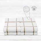 100% Cotton Terry Dish Towels, 4 Pack Checks, 16 x26 Inches, Super Soft and - Image 2