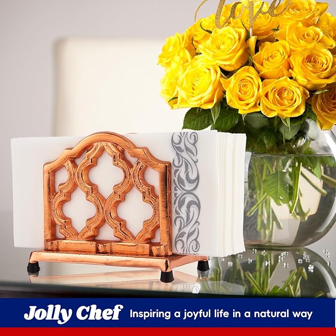 JOLLY CHEF 100 Disposable Hand Towels, Soft and Absorbent Linen Feel Dinner - Image 5