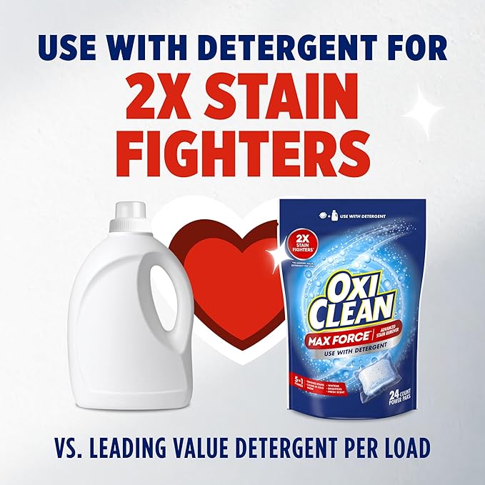 OxiClean Max Force Advanced Stain Remover Power Paks, Color-Safe, Bleach-Free - Image 4