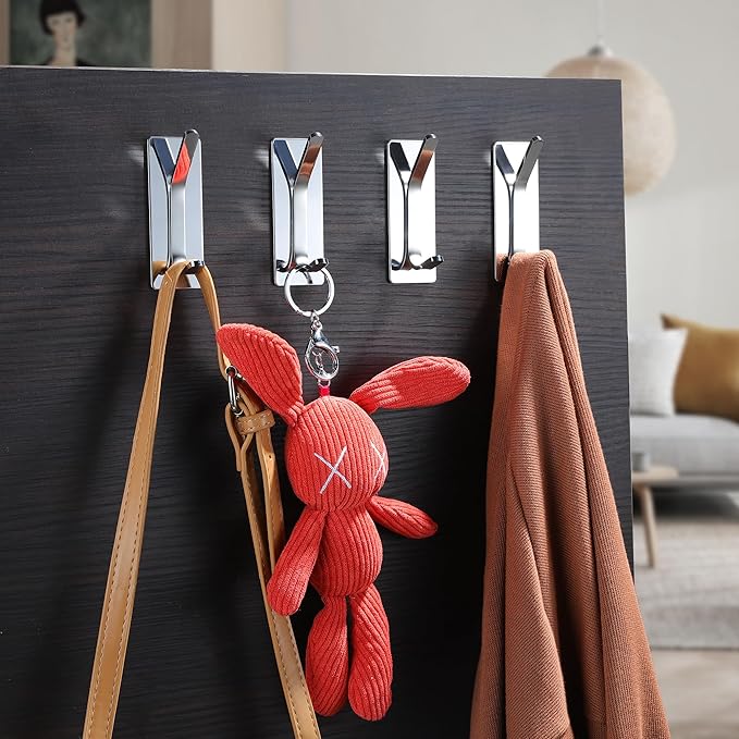 YIGII Adhesive Hooks -4 Packs Wall Hooks - Image 5