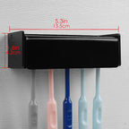 5 Slots Wall Mount Toothbrush Holder - Image 2