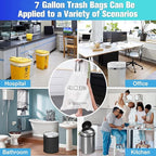 Trash Bags 7 Gallon Medium Kitchen Drawstring Bathroom Garbage Bags, Fit 7 Gal - Image 6