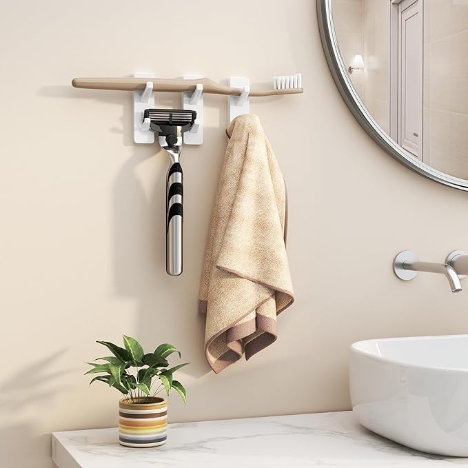 Self Adhesive Wall Hooks for Hanging, 13LB Heavy Duty Stick On Hooks for Coats - Image 4
