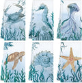 Boyiee Set of 6 Beach Kitchen Towels Sea Ocean Animal Nautical Tea Towels 24 x by Boyiee