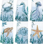 Boyiee Set of 6 Beach Kitchen Towels Sea Ocean Animal Nautical Tea Towels 24 x by Boyiee
