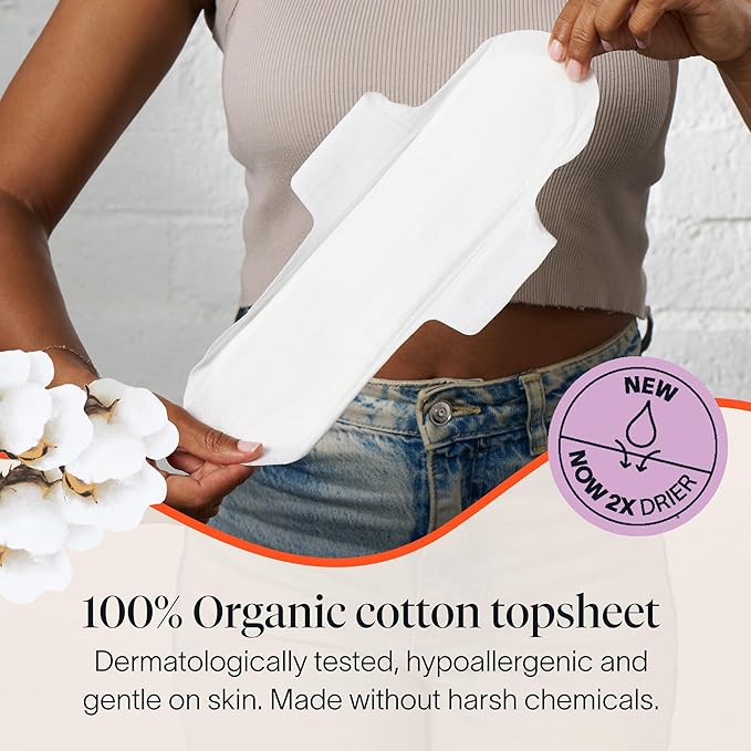Cora 100% Organic Cotton Topsheet Pads - Image 2