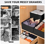 Criusia Closet Drawer Organizer Clothes, 15 Pack Dresser Organizer - Image 2