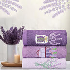 Lavender Floral Hand Towels Farmhouse Purple Lavender Bathroom Decor 14x29 Inch - Image 5