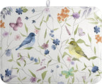 Spring Floral Birds Dish Drying Mats Spring Summer Dish Mat Green Leaf by farg