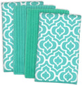 DII Cleaning Collection Multi-Purpose Microfiber, Teal Lattice, Dishtowel Set by DII