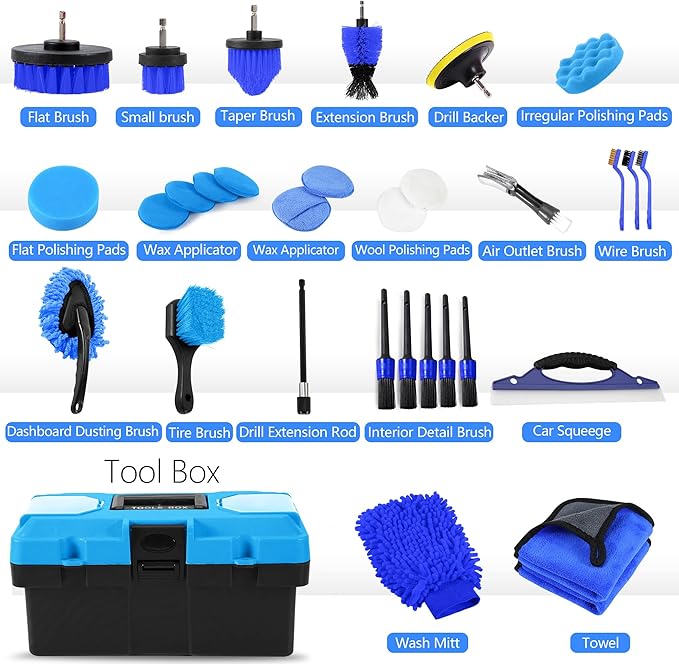 32Pcs Car Detailing Kit, Drill Brush Attachments - Image 2